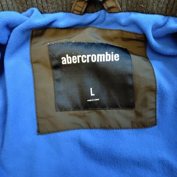 Abercrombie & Fitch jacket size Large youth gray hooded fleece lined boys AF - Picture 4 of 9